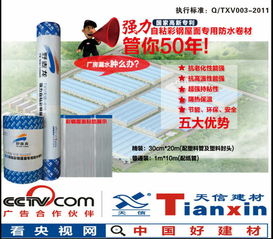 江蘇天信牌彩鋼屋面防水卷材 廠家直銷，品質(zhì)與服務(wù)的雙重保障